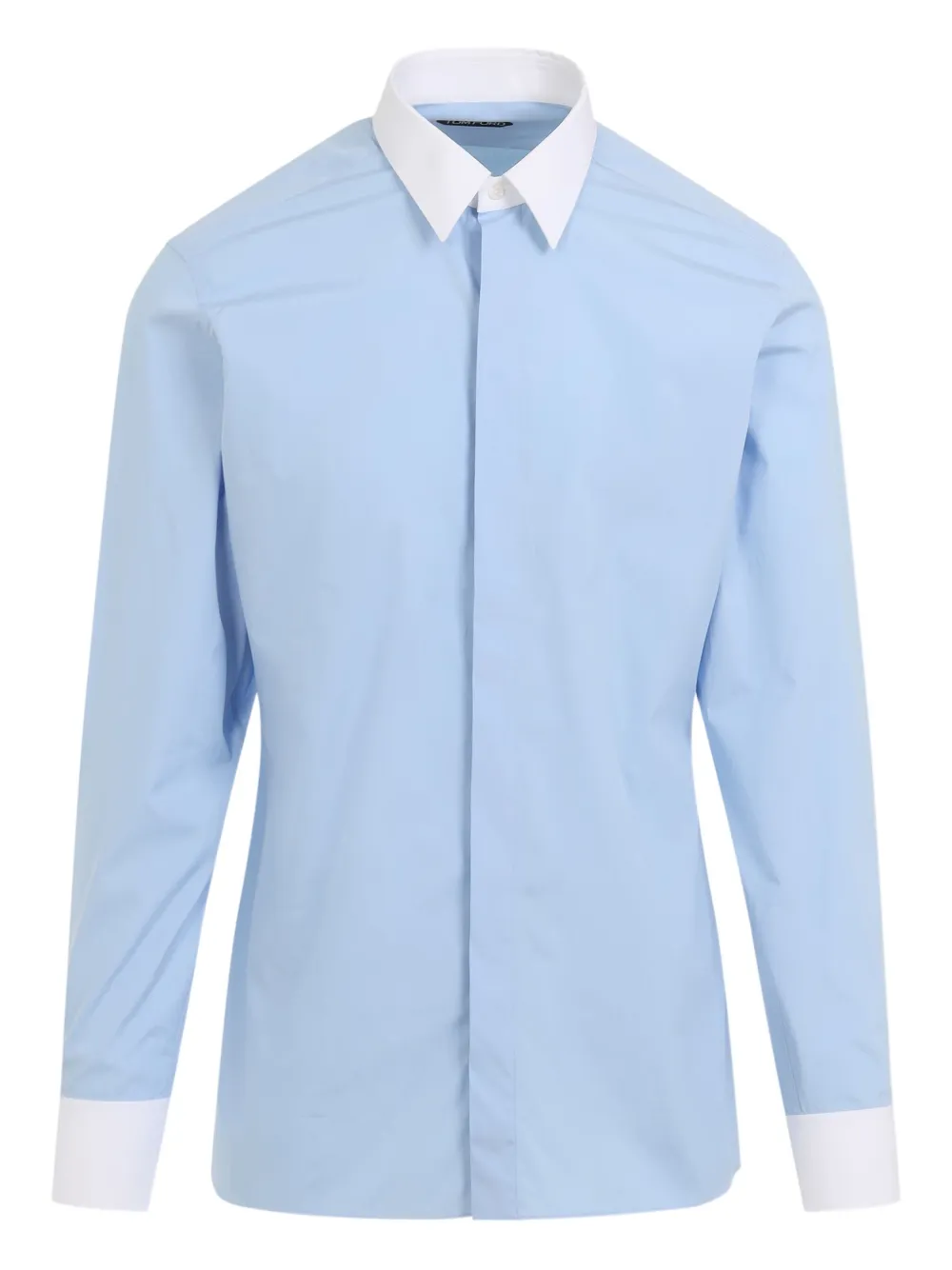 

Рубашка с контрастной отделкой Tom Ford, синий