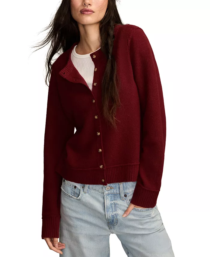 

Женский мягкий кардиган Cloud Lucky Brand, красный