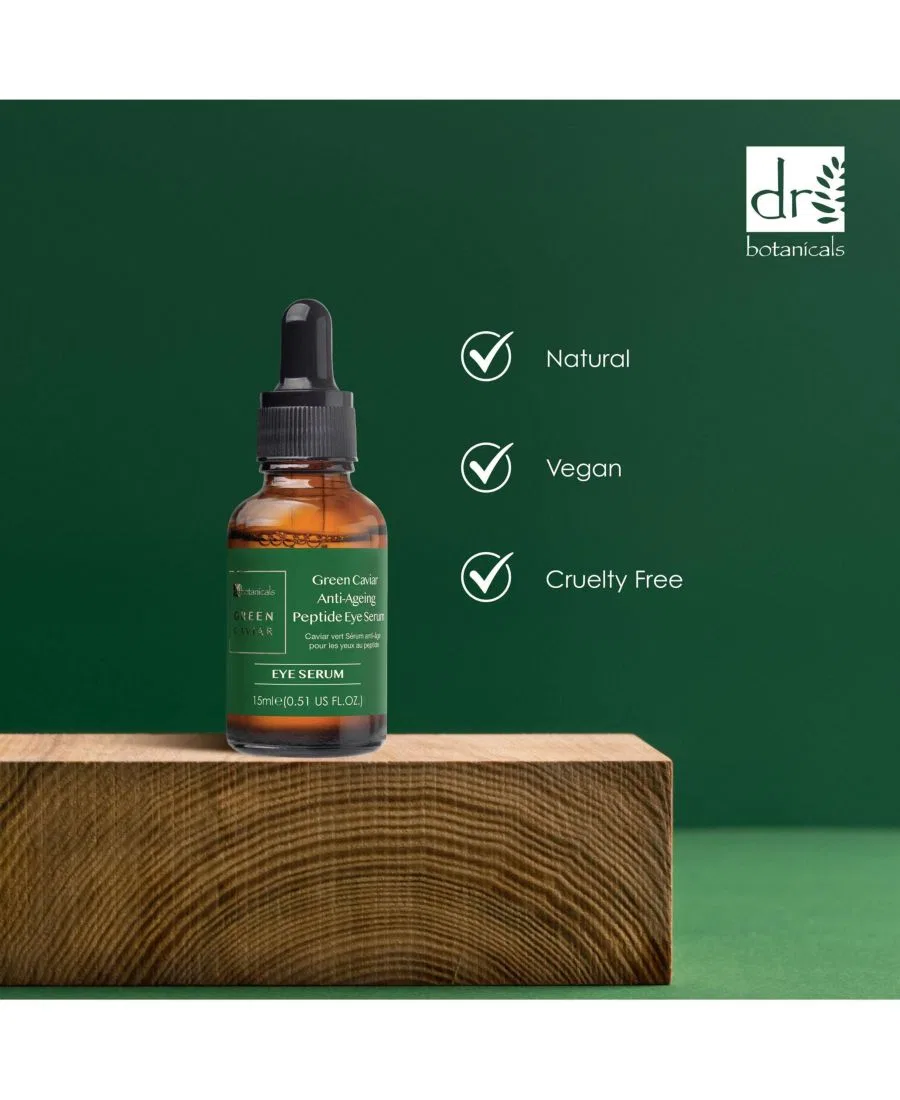 Сыворотка для глаз с пептидами против старения и экстрактом икры, 15 мл Dr. Botanicals, белый — фото 3