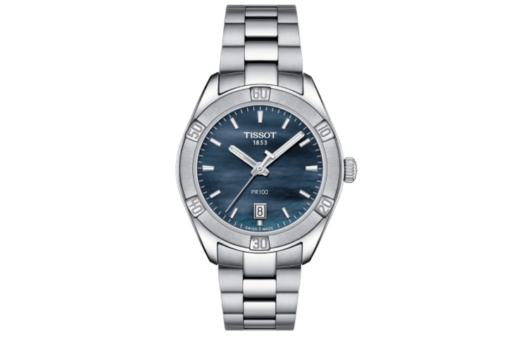 

TISSOT Часы PR100 Collection Quartz Movement Women's Watch 36mm Blue Dial T101.910.11.121.00, Blue Dial
