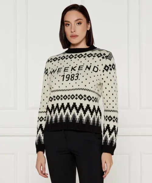 

Шерстяная водолазка Regular fit Weekend Maxmara, белый