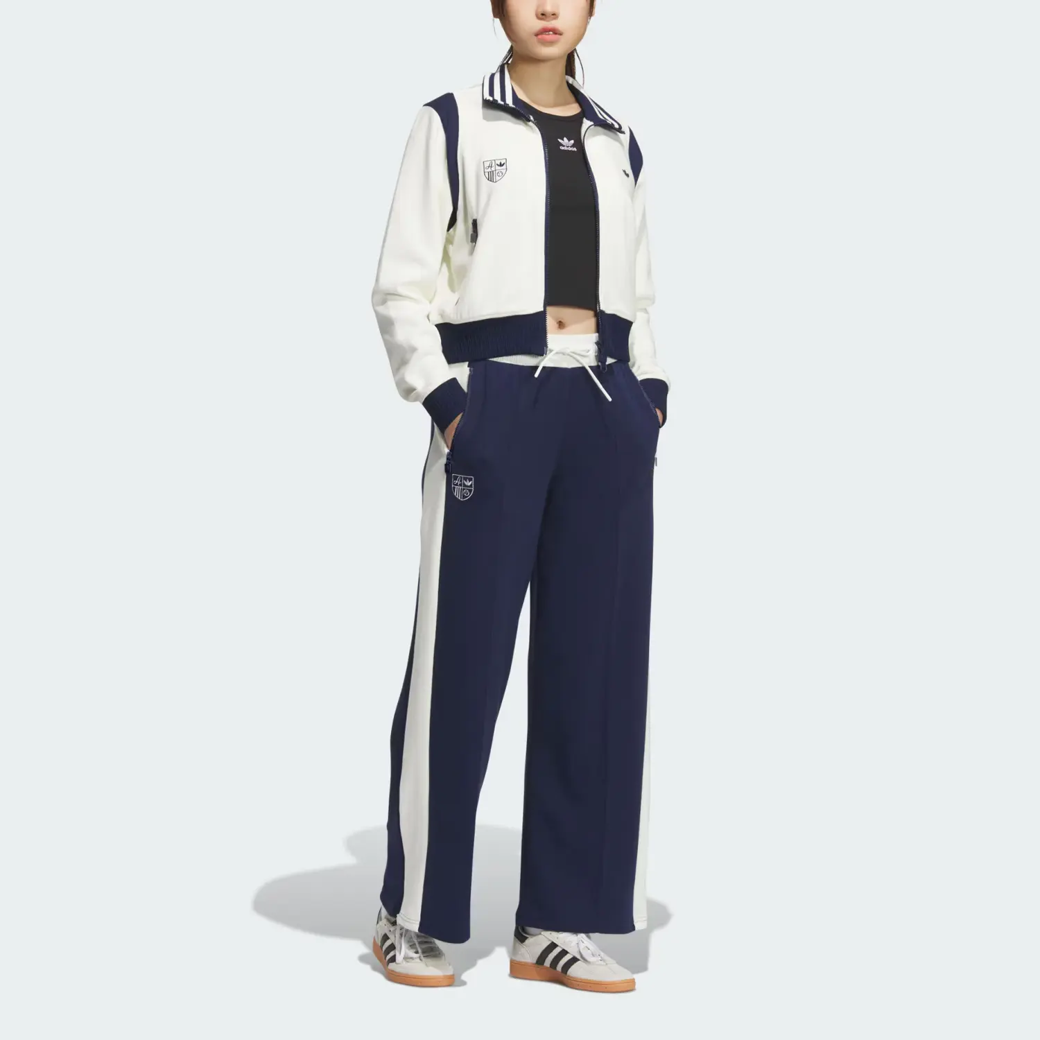 Adidas Originals RETRO Knitted Sports Pants Women's Dark Indigo — фото 3