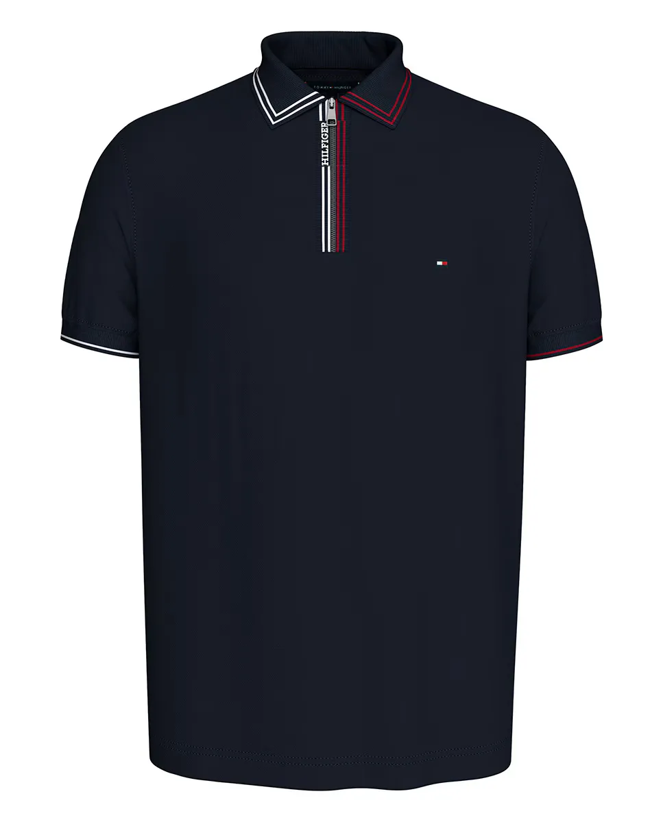 

Мужская рубашка-поло классического кроя с принтом больших размеров Tommy Hilfiger, синий
