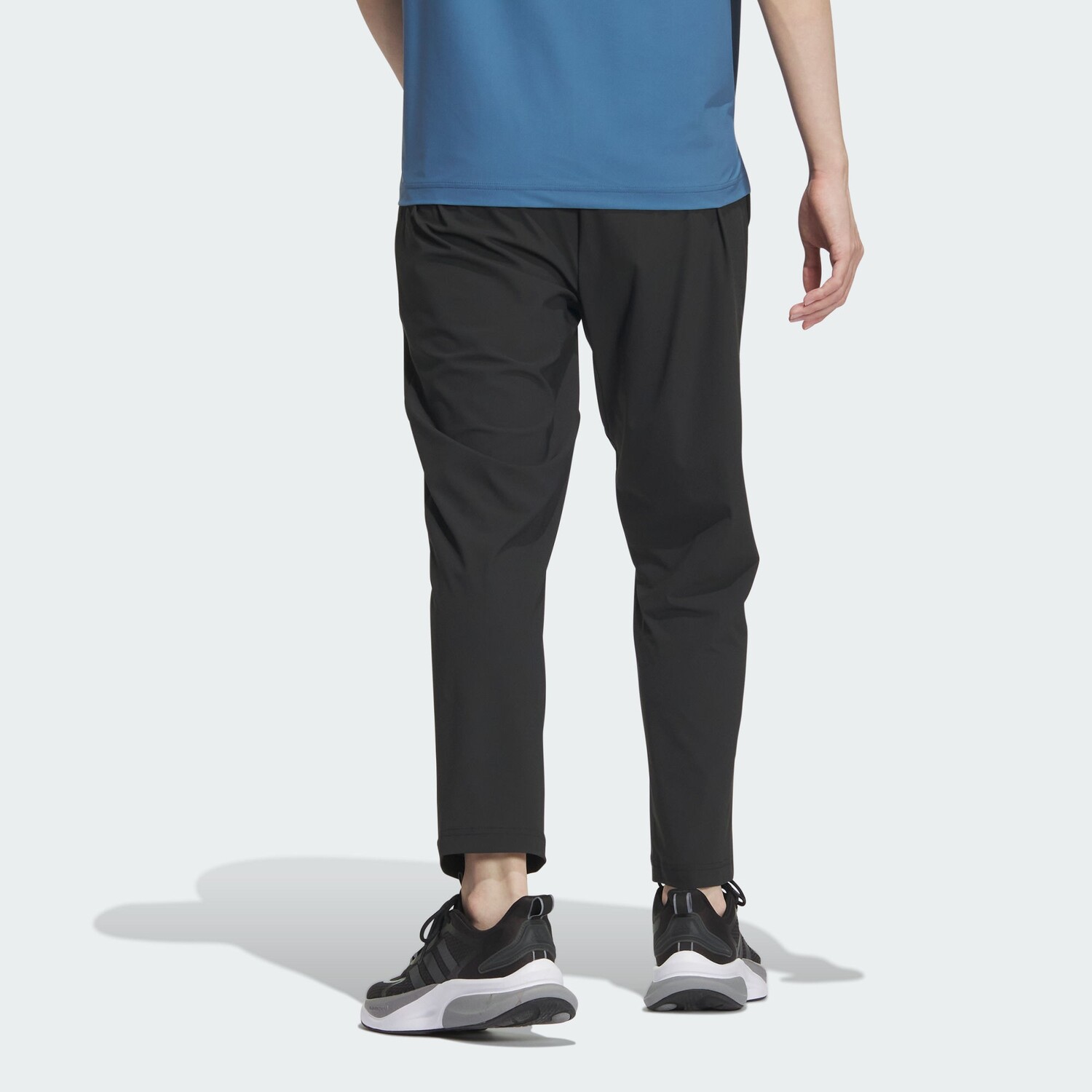 Спортивные трикотажные штаны мужские черные Adidas, черный — фото 3
