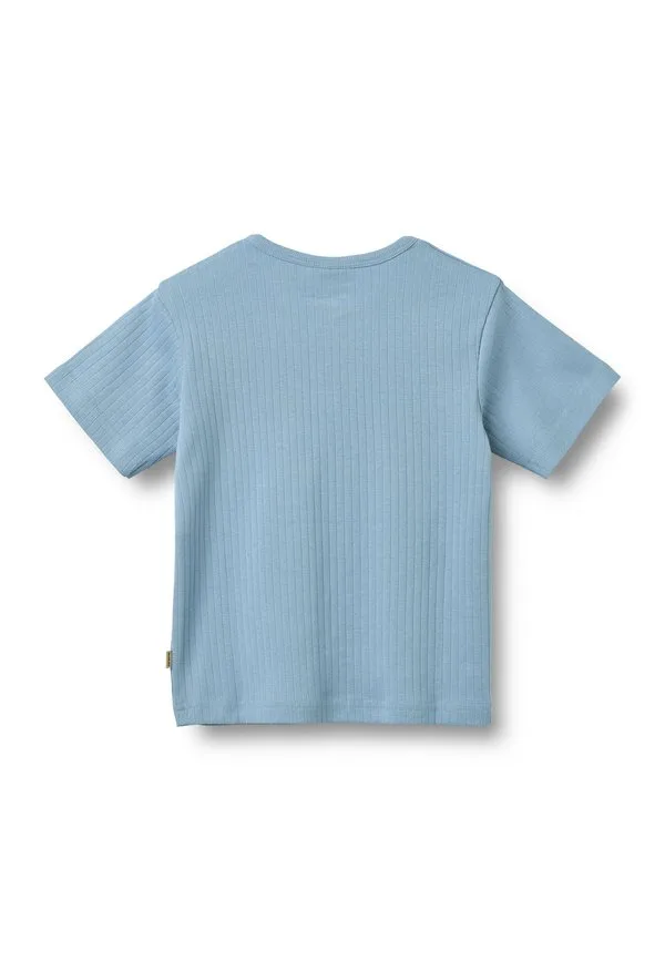 Базовая футболка lumi Wheat, Faded Denim — фото 2