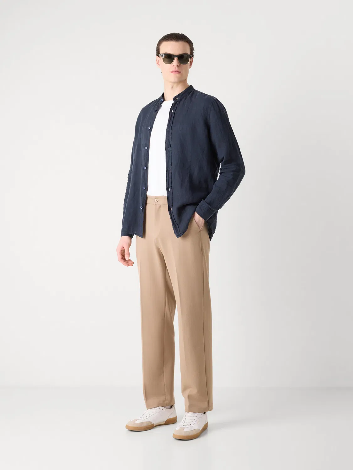 Рубашка Boss Regular fit Button Up Shirt Race_1 темно-синего цвета — фото 4