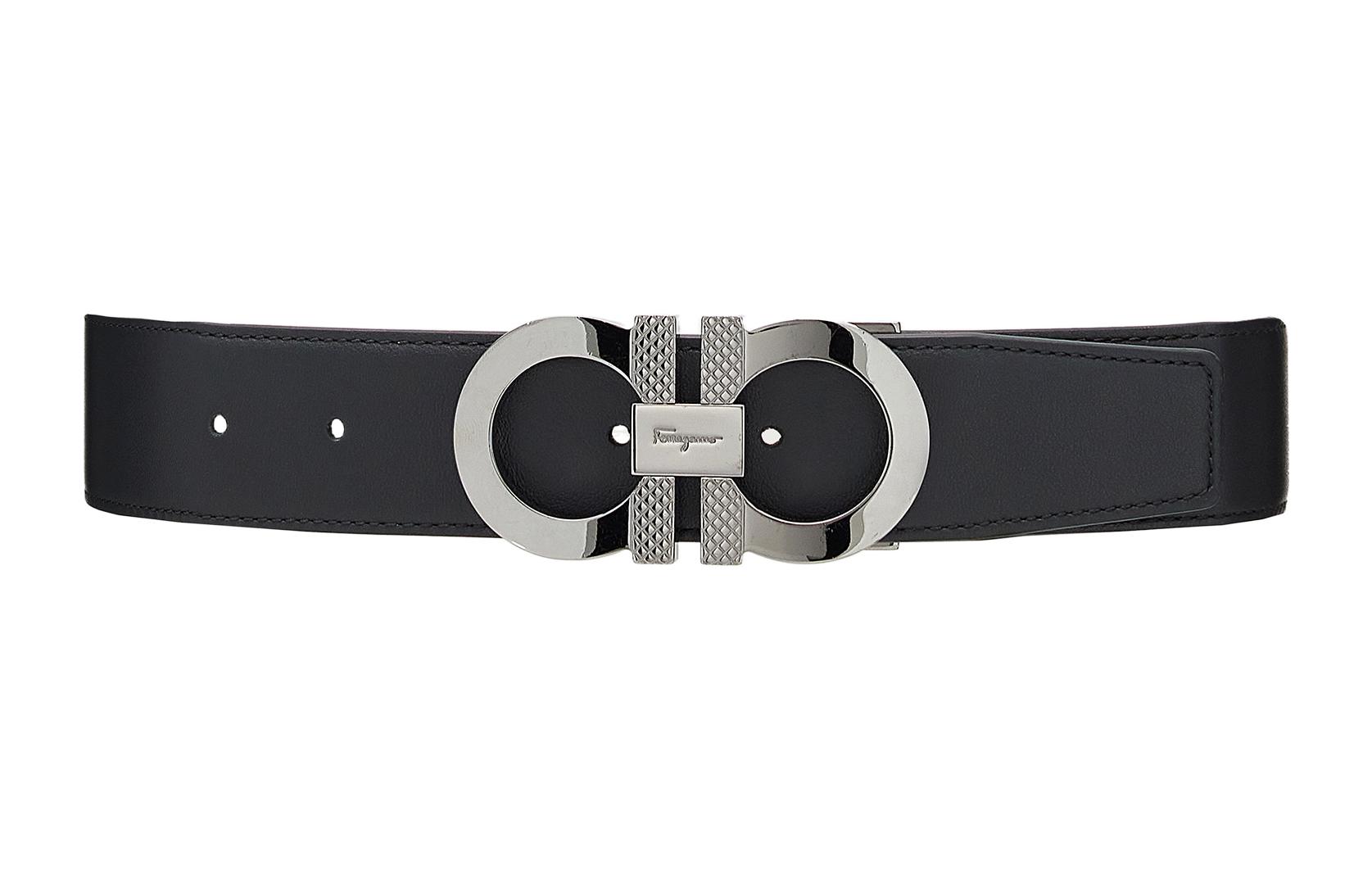 

Ferragamo Реверсивный ремень с пряжкой Gancini, Black