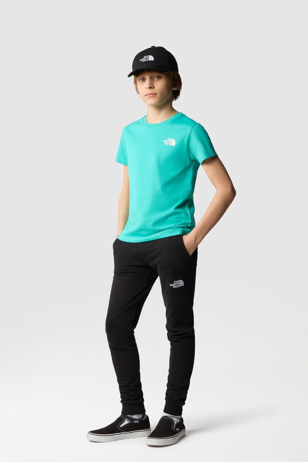 

Простая футболка с куполом для подростков The North Face, синий