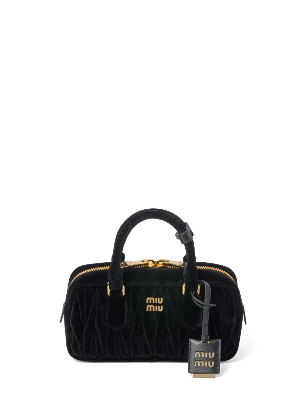 

Стеганая сумка-тоут Arcadie MIU MIU, черный