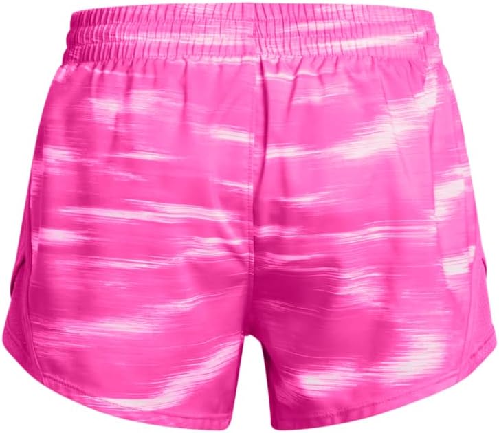 Шорты с принтом Under Armour Girls Fly by, (654) Rebel Pink/Rebel Pink/Reflective — фото 2