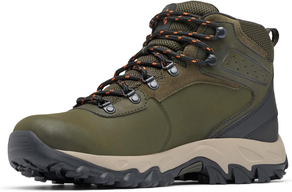 Columbia мужские треккинговые ботинки Newton Ridge Plus II Waterproof, Deep Olive/Desert Sun — фото 2