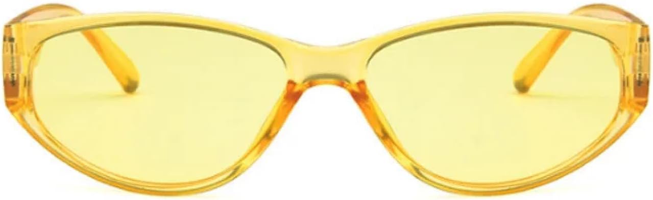 

Солнцезащитные очки с защитой от УФ-излучения UV400 | Маленькие цельные очки «кошачий глаз» | Для женщин и мужчин, для занятий спортом на открытом воздухе и вождения DSVIGF, Yellow