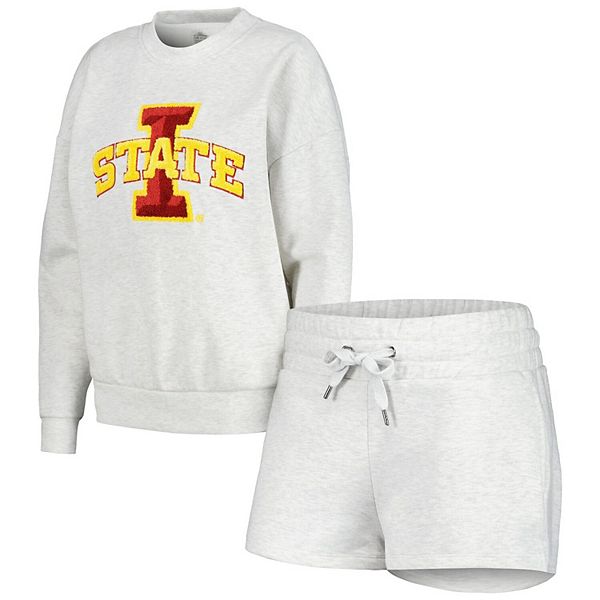 

Женский свитшот и шорты для сна gameday couture ash iowa state cyclones team effort Unbranded