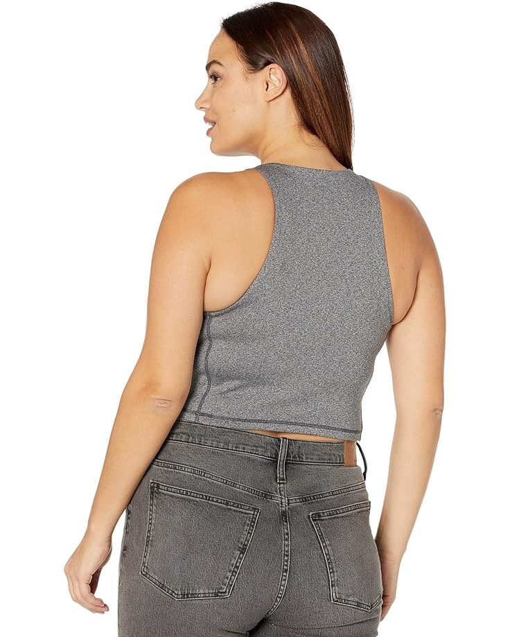 

Топ Madewell Plus Size MWL Form Racerback Crop Top, цвет Heather Charcoal