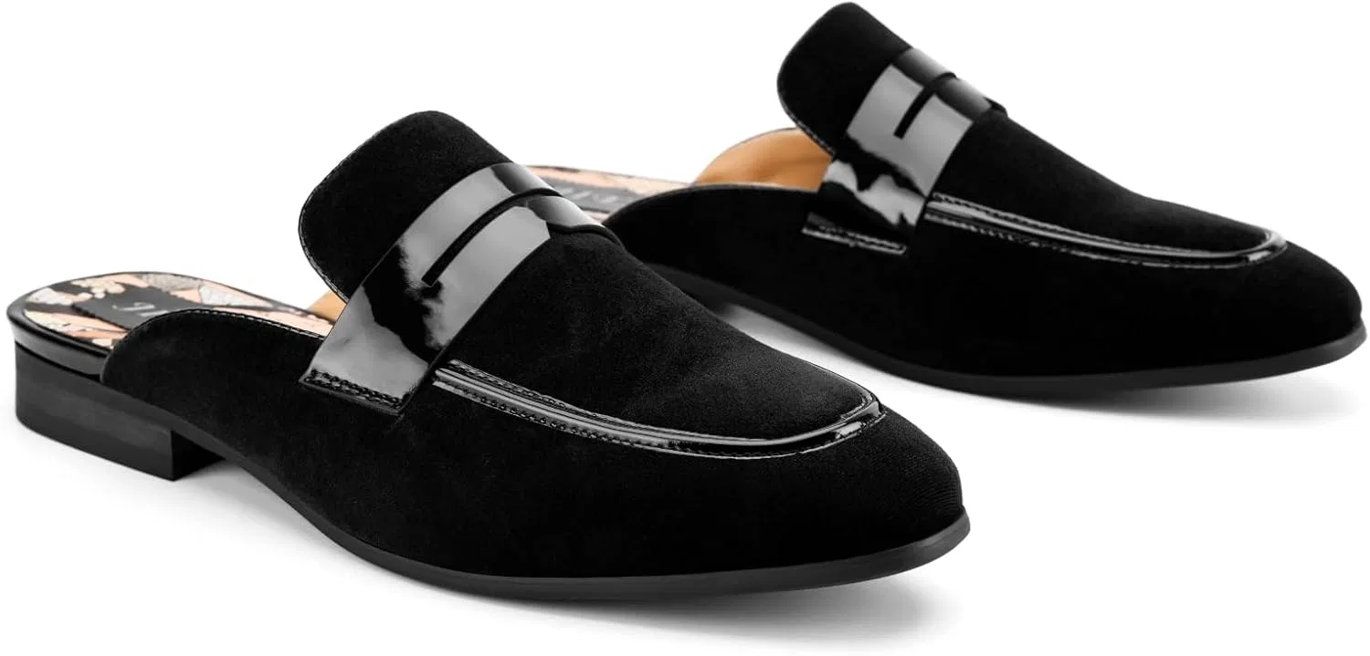 Мужские мюли JITAI Velvet Slippers, черный — фото 4