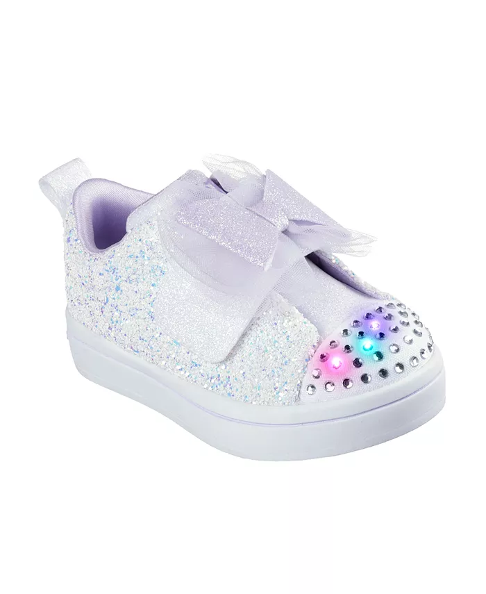 

Детские кроссовки Twinkle Toes: Twi-Lites 2.0 Sweetie Bow с застежкой на липучке для девочек от Finish Line Skechers, белый