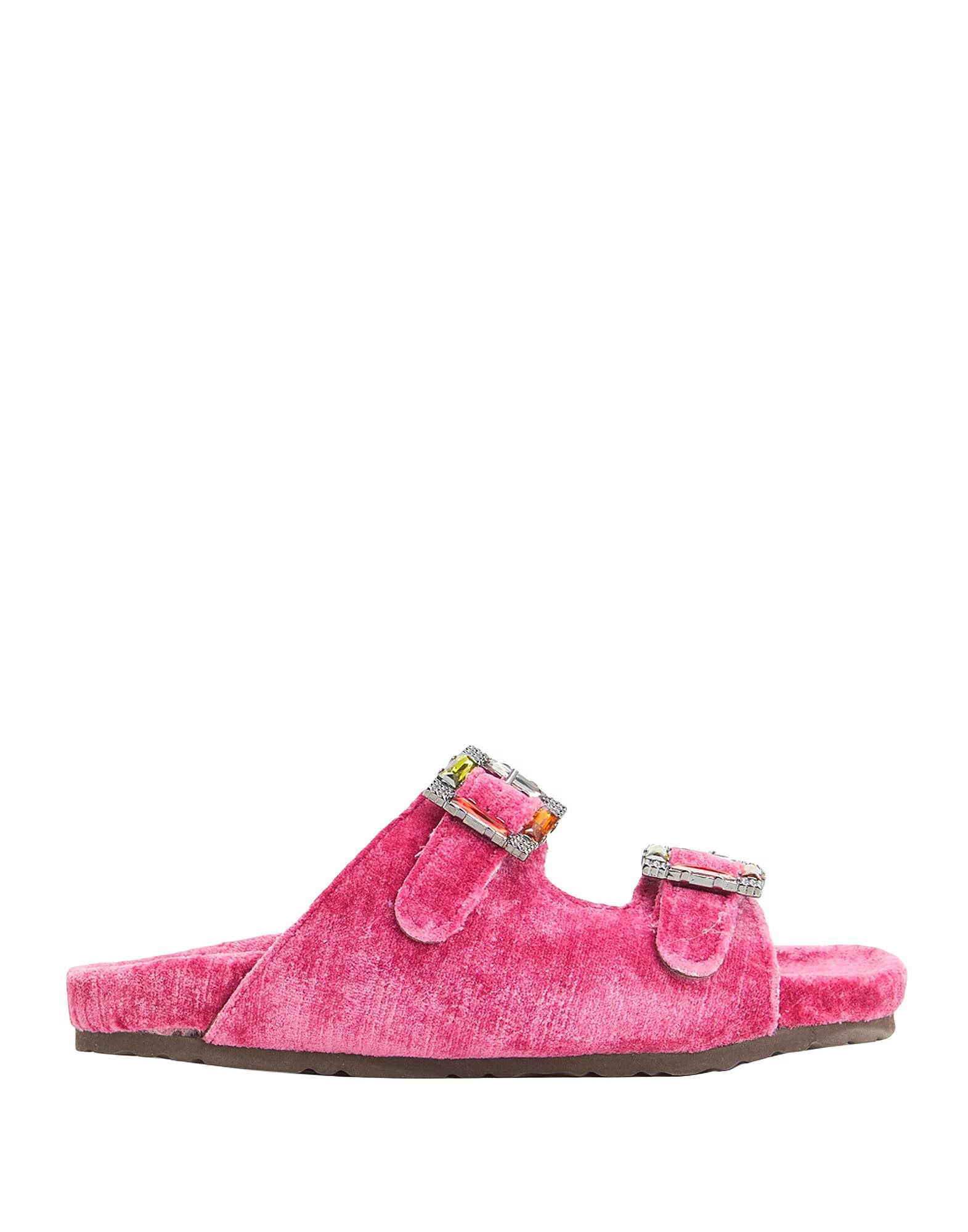 Сандалии Velvet Embellished Buckle Mules 8 By Yoox, лиловый
