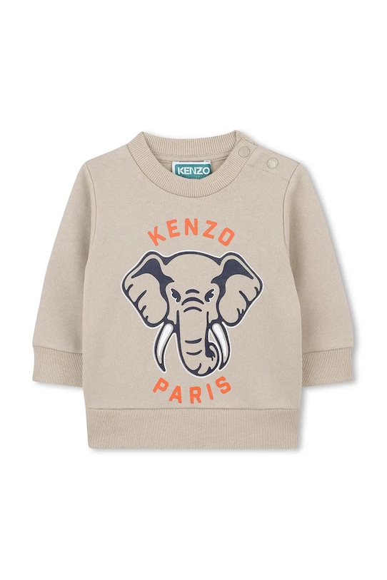 Детский спортивный костюм из хлопка Kenzo Kids, бежевый — фото 3