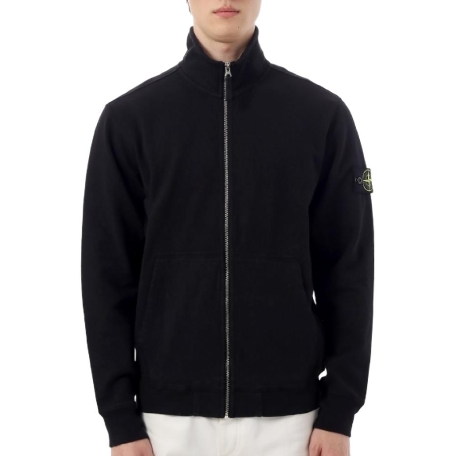 

STONE ISLAND Застёгивающийся худи с нашивкой компас, Black