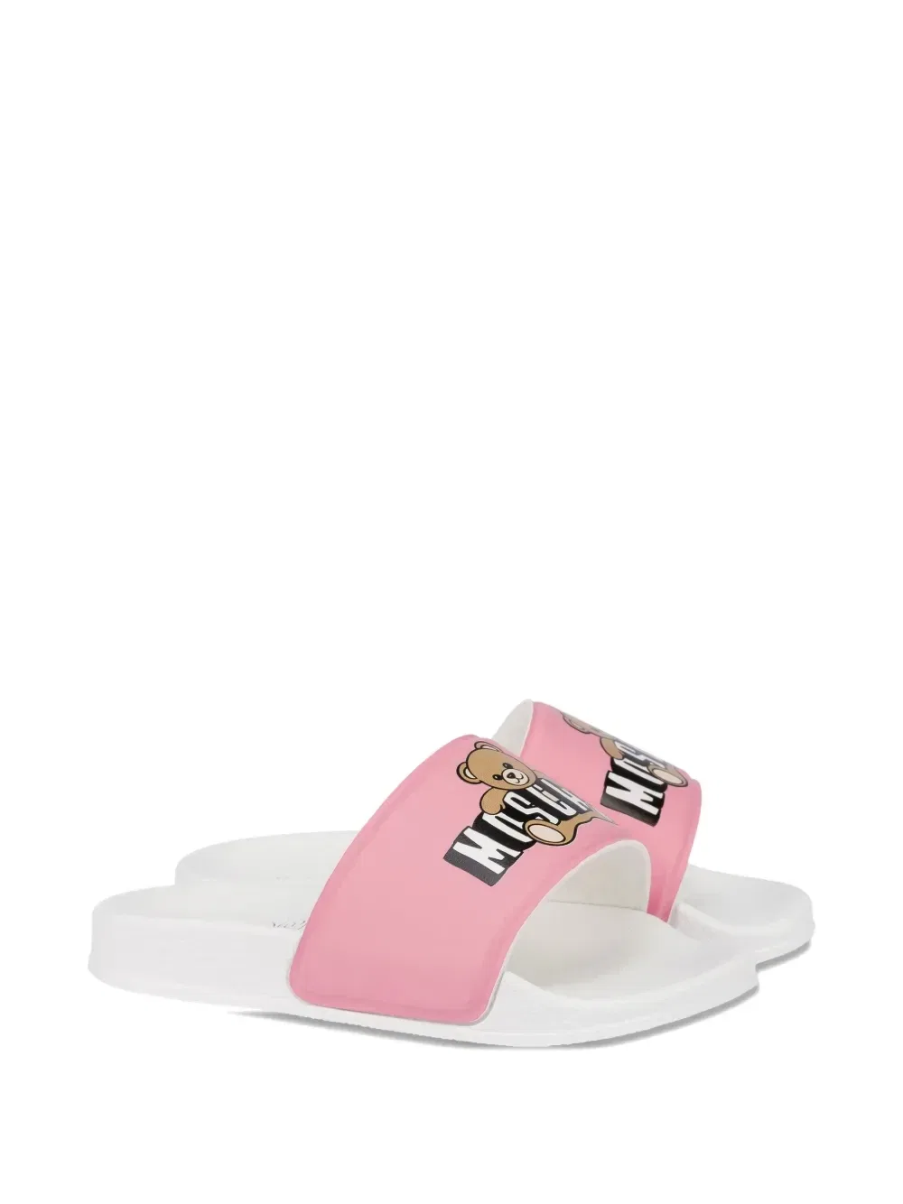 Сандалии с принтом в виде логотипа "Мишка Тедди" Moschino Kids, розовый