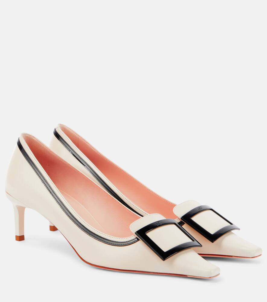 Туфли-лодочки Viv' Canard 55 из кожи Roger Vivier, C019(Cire')+B999(Nero)