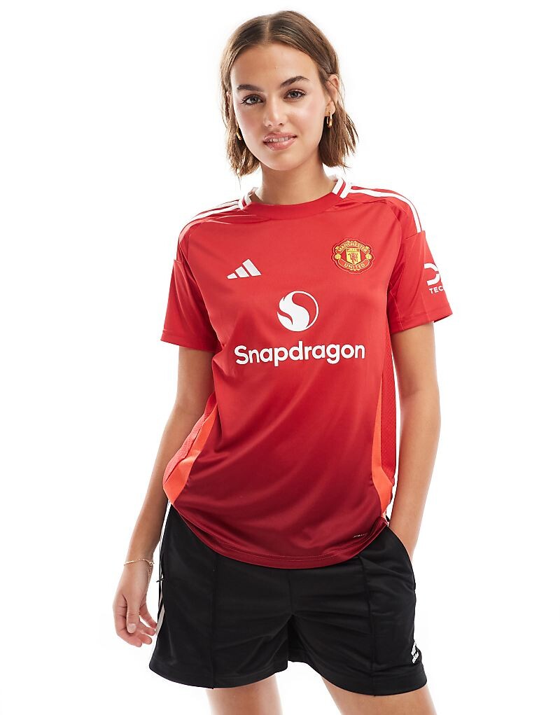 

Красная домашняя футболка унисекс adidas Soccer Manchester United 2024/2025