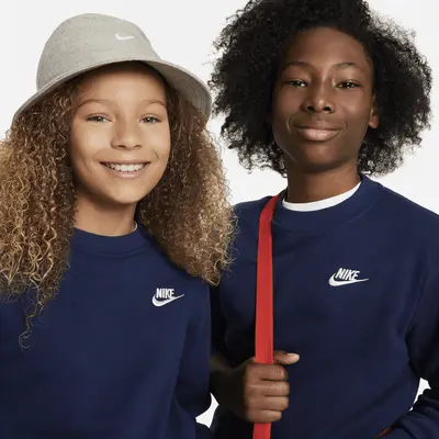 Толстовка Nike Sportswear Club Fleece, цвет Midnight Navy/White — фото 3