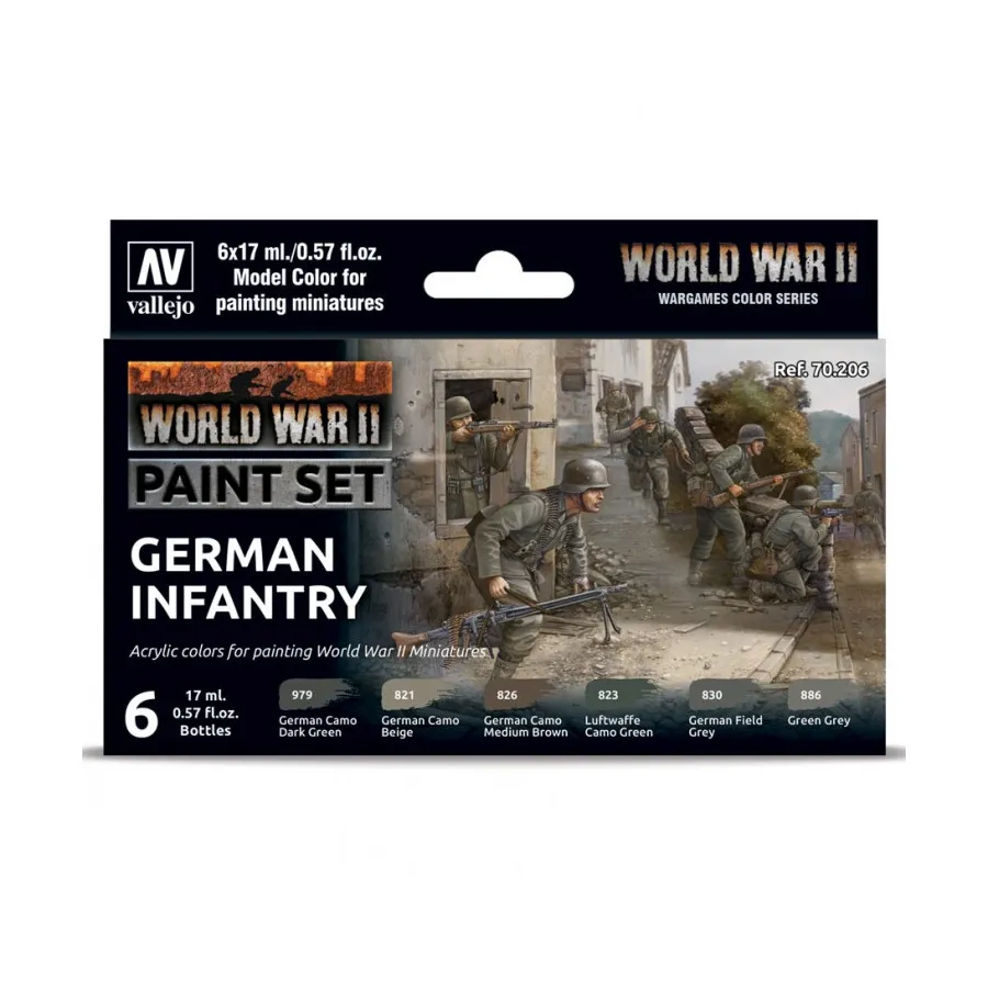 

Набор красок немецкой пехоты, Model Color - WWII Sets