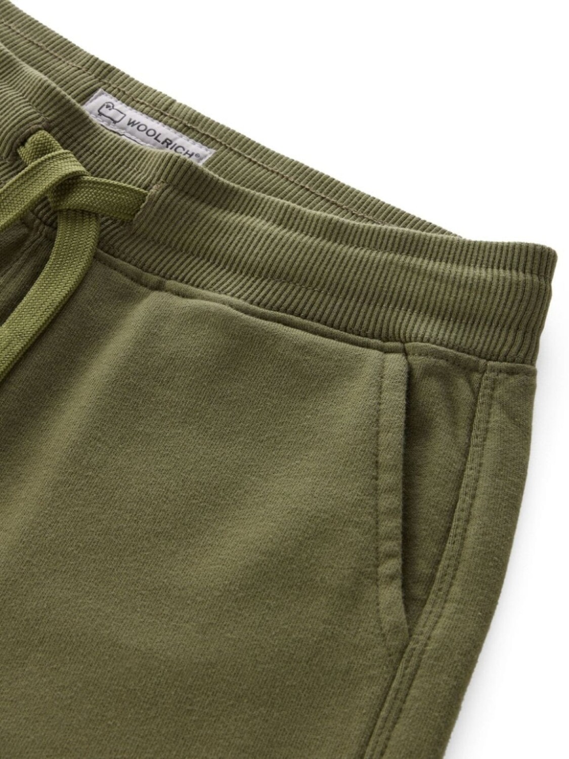 Woolrich Kids шорты с вышитым логотипом, зеленый — фото 4
