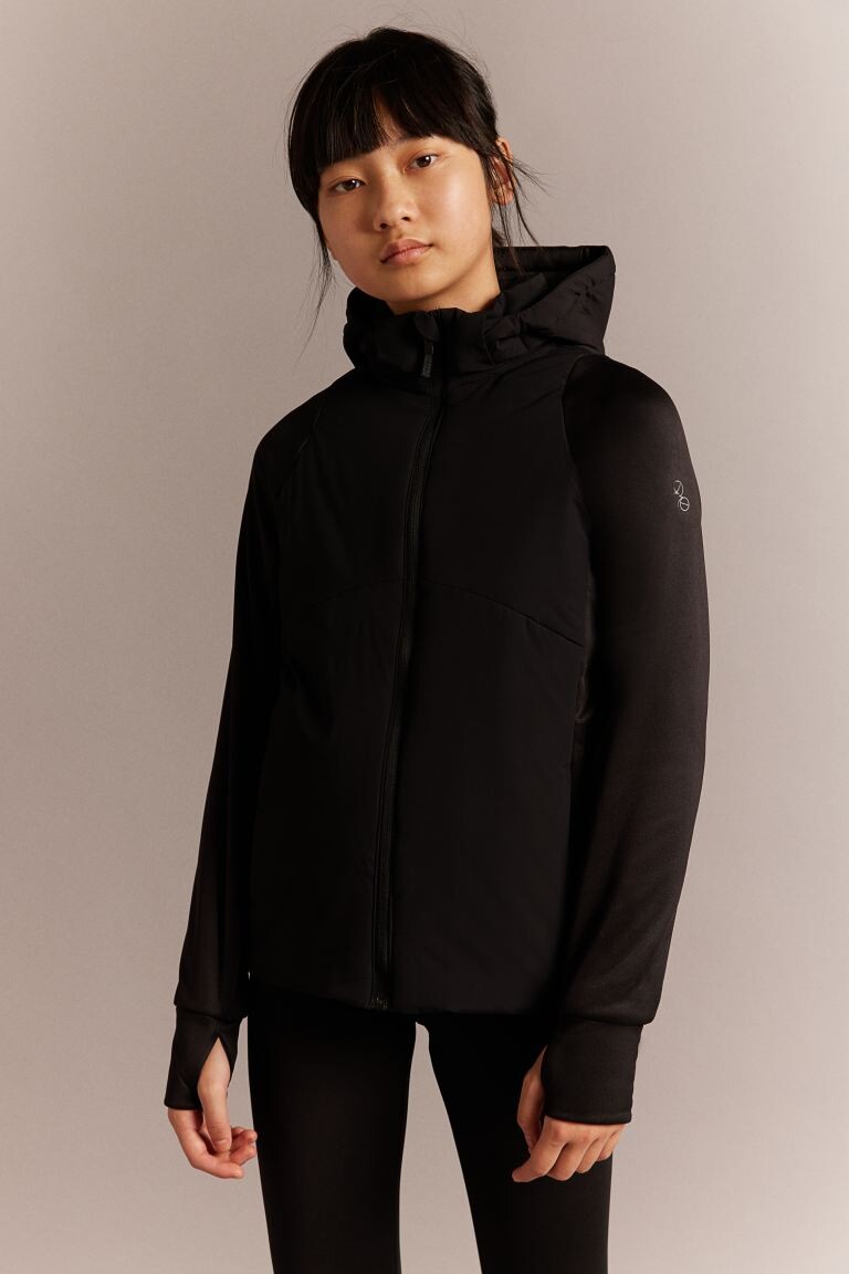 

Утепленная гибридная куртка H&M, черный