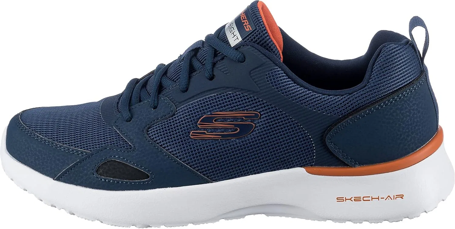 Мужские кроссовки Skechers Skech-Air Dynamight Venturik, Nvy Synthetc Textile Orange Trim — фото 3