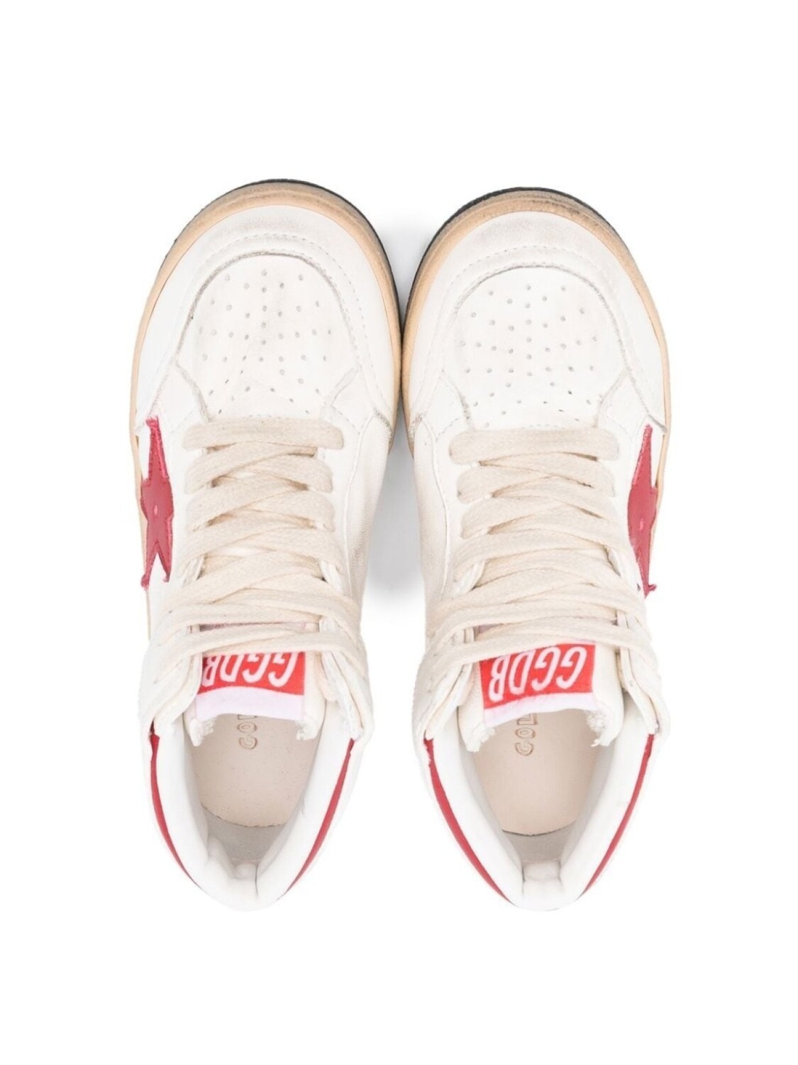 Golden Goose Kids высокие кеды Sky-Star, белый — фото 3