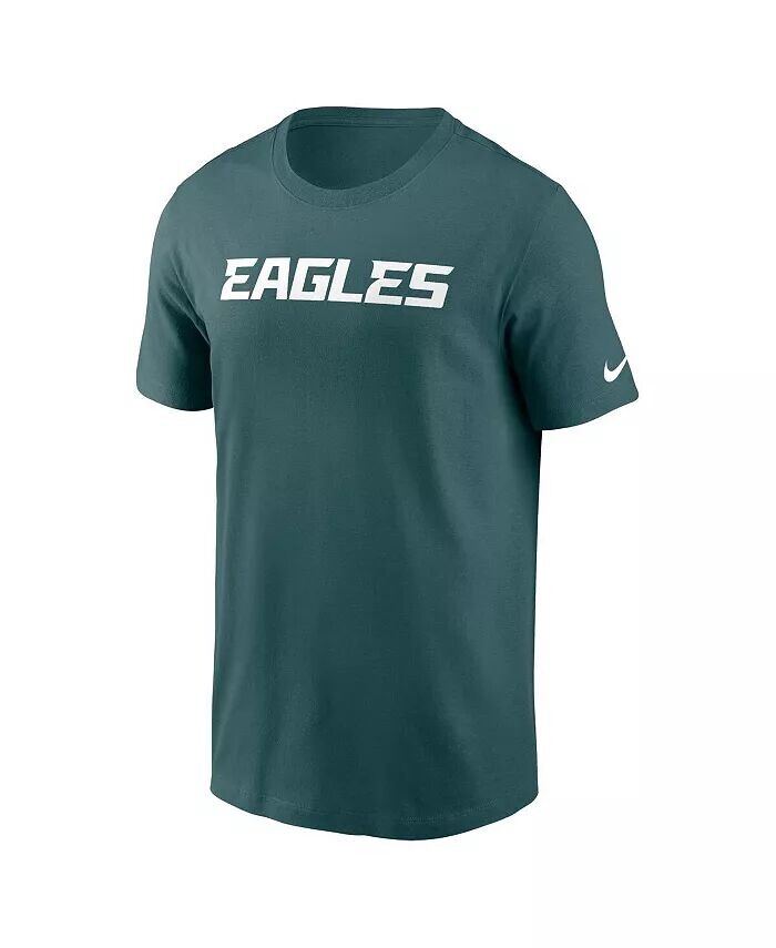 Мужская темно-зеленая футболка Philadelphia Eagles Primetime Wordmark Essential Nike, зеленый — фото 3