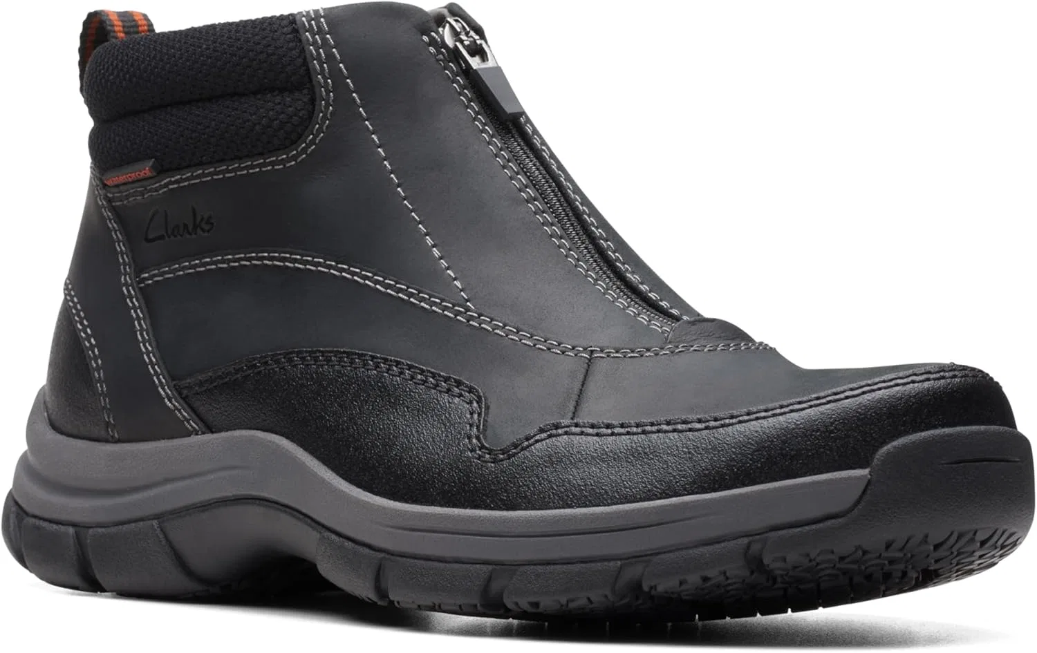 Мужские ботинки Clarks Walpath на молнии, оксфордские, Black Leather — фото 3