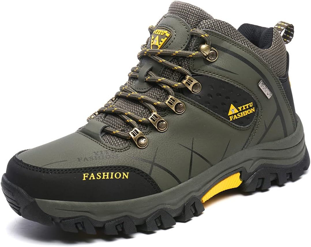 

Мужские походные водонепроницаемые ботинки hongrenamz, легкие дышащие кроссовки для походов, зеленый