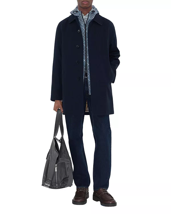 

Короткое пальто в стиле "Кэмден Херитедж" Burberry, синий