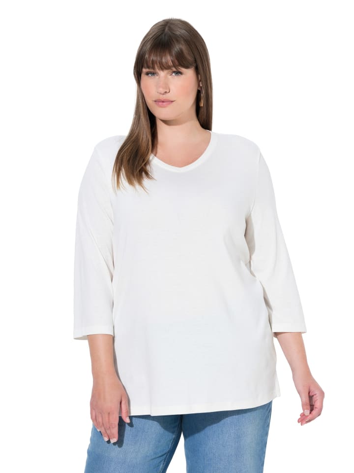 

Ulla Popken Футболка кремового цвета, Бежевый, Ulla Popken Футболка кремового цвета