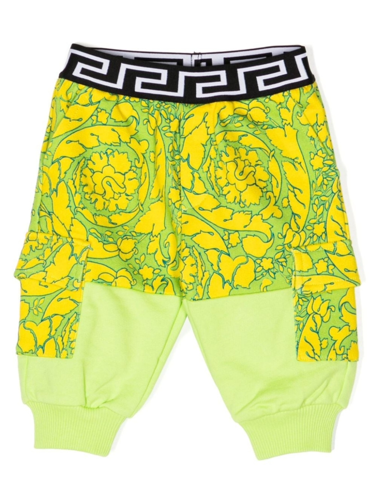 

Брюки с принтом Barocco Versace Kids, зеленый