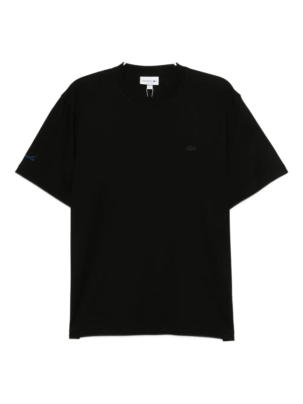 

Футболка с вышитой подписью Lacoste, черный