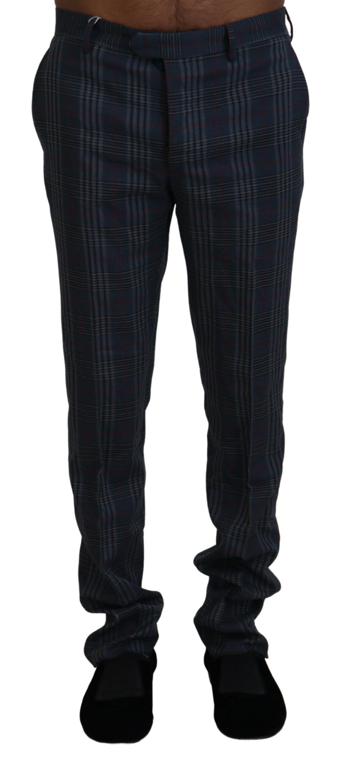 

Элегантные разноцветные брюки из чистой шерсти Bencivenga, Gray Patterned