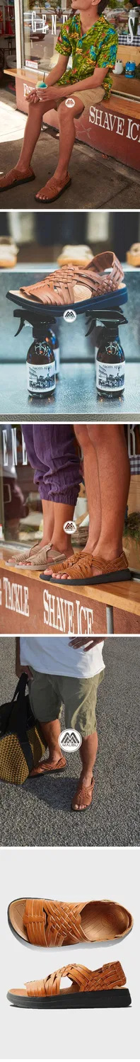 Мужские сандалии Canyon Classic цвета виски и чёрного от Malibu Sandals — фото 3