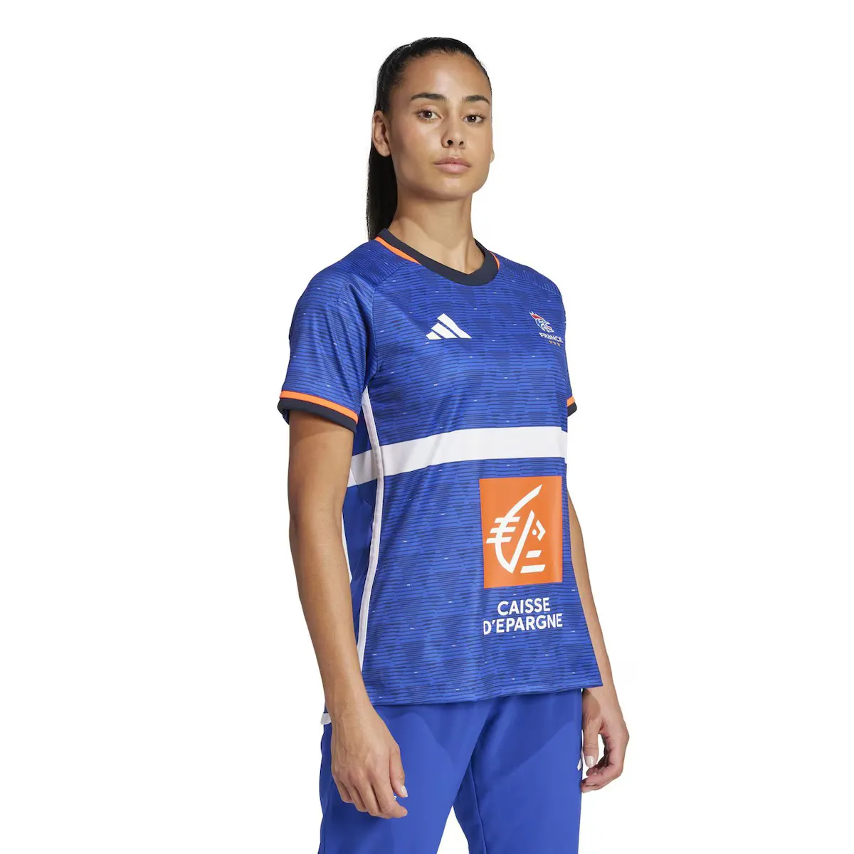 Женская гандбольная футболка FFHB REP Adidas, синий — фото 4