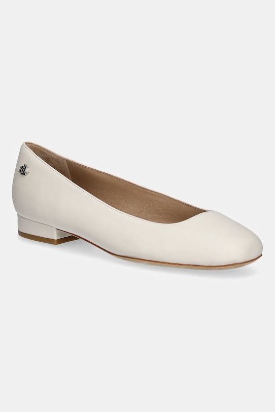 Кожаные балетки Emellie Bllt Lauren Ralph Lauren, бежевый