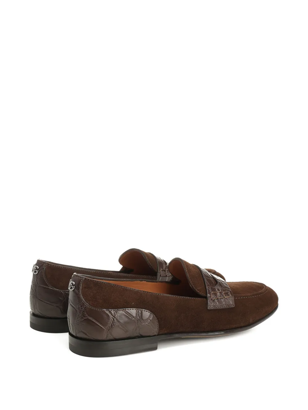 Лоферы MOCASIN VIVALDI ANTE MARRON DET COCODRIL DOLCE & GABBANA, коричневый — фото 4
