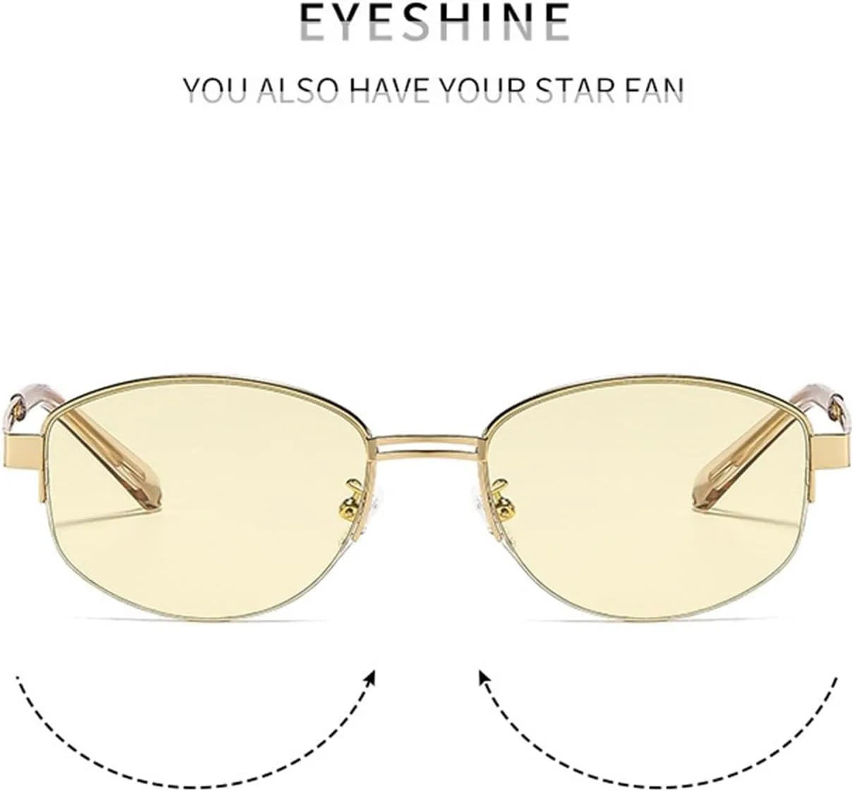 

Металлические мужские солнцезащитные очки для активного отдыха на природе, женские — для вождения и отпуска, декоративные солнцезащитные очки Generic, Yellow