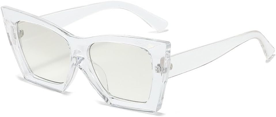 

Модные солнцезащитные очки «кошачий глаз» для женщин, ретро-стиль, желейные, трендовые оттенки, защита от ультрафиолета UV400, женские солнцезащитные очки TKKTLLT, Clear-lightsilver