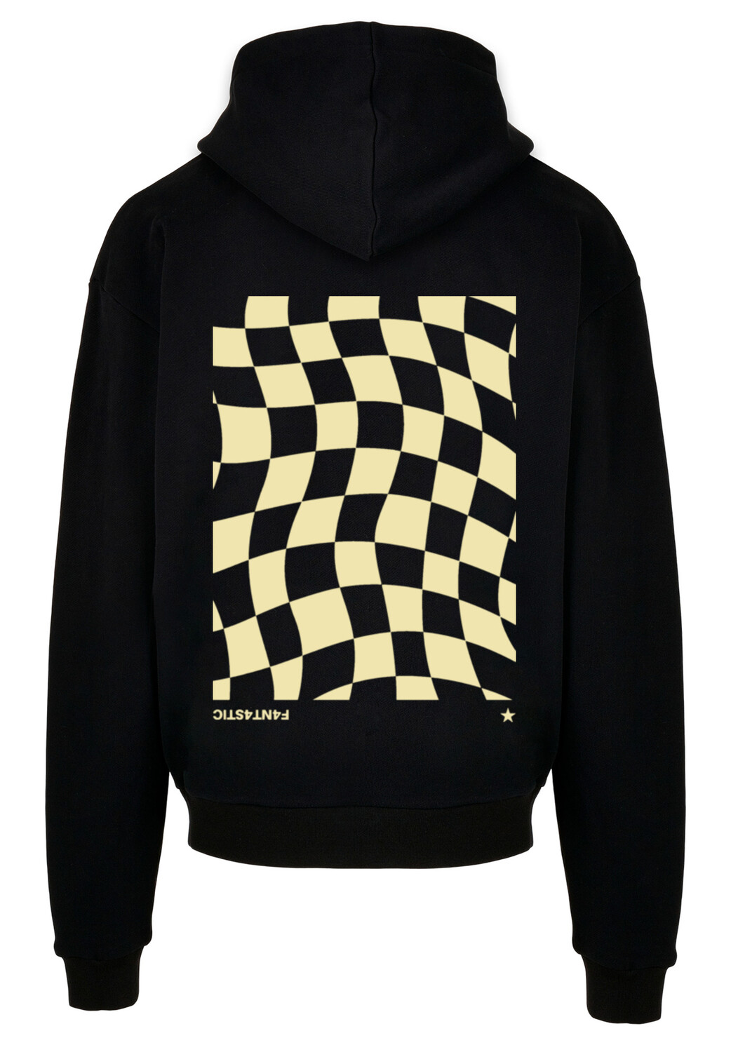 

Пуловер F4NT4STIC Ultra Heavy Hoodie Wavy Schach Muster, черный