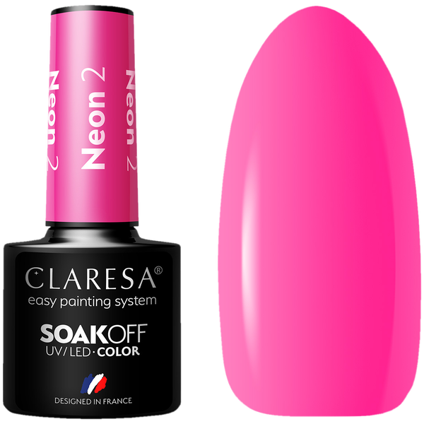 

Гибридный лак для ногтей 2,5 г Claresa Neon, цвет 6