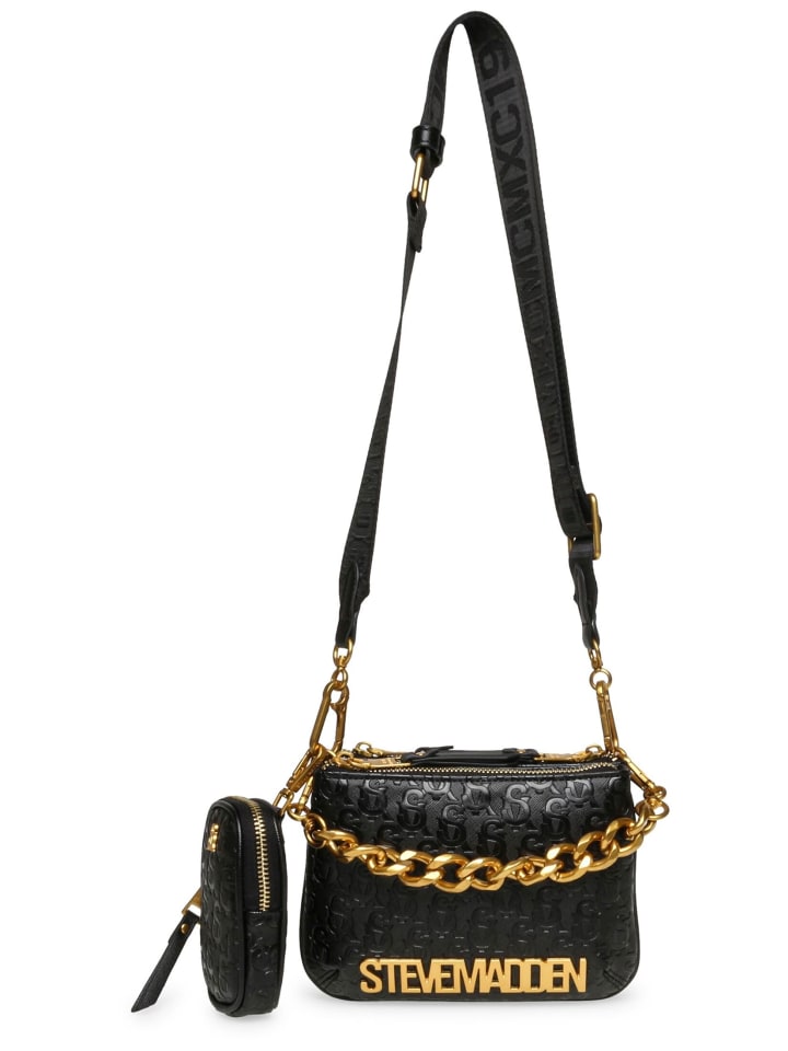 

Наплечная сумка Steve Madden, цвет schwarz/gold