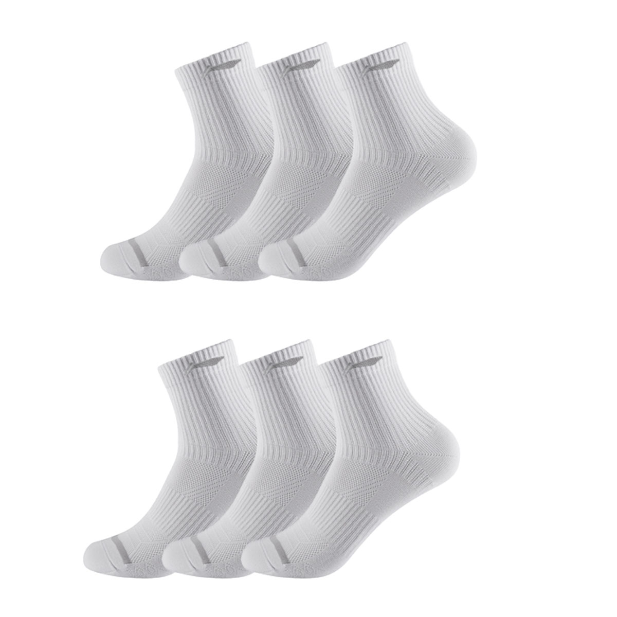 

Носки LiNing до середины голени унисекс, 6 пар, Gray 6 Pack